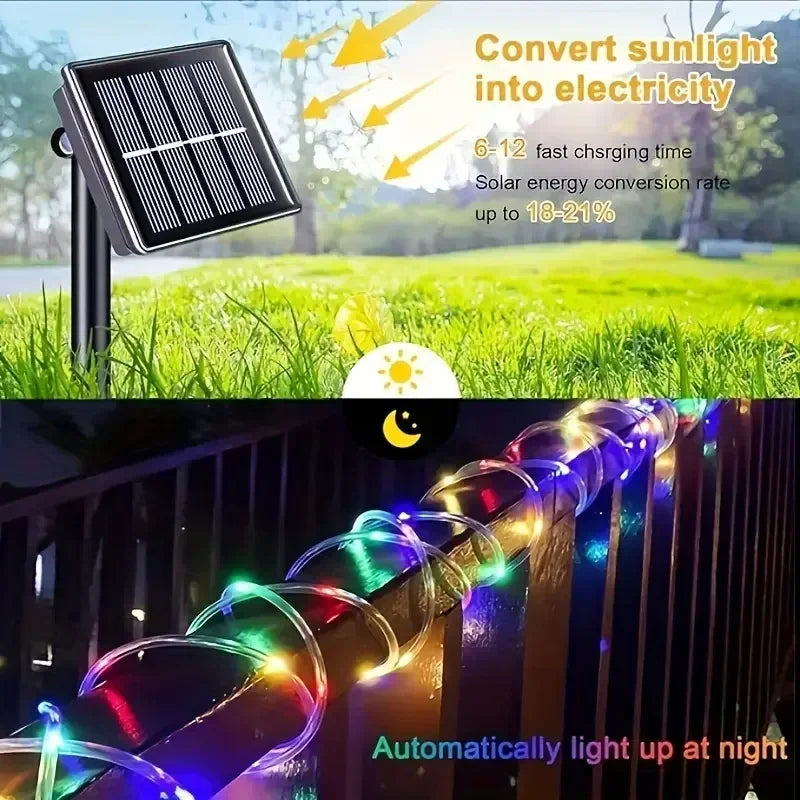 Solar LED String Lights Outdoor Waterproof – 50/100 LED Fairy Lights for Garden, Patio & Christmas Decoration