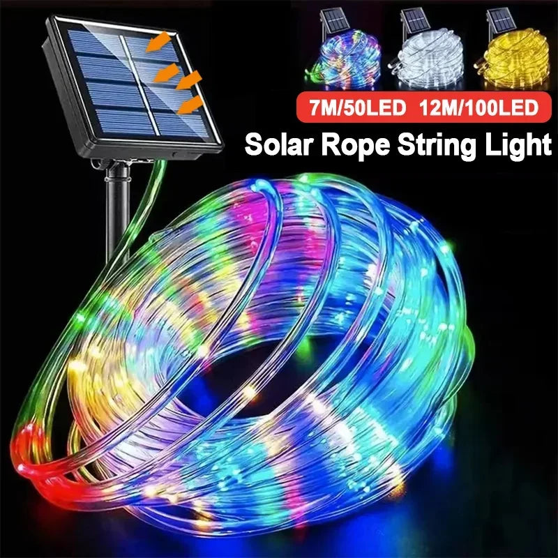 Solar LED String Lights Outdoor Waterproof – 50/100 LED Fairy Lights for Garden, Patio & Christmas Decoration