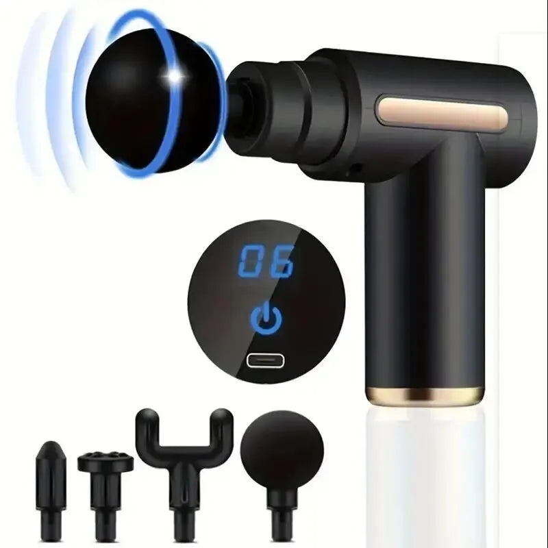 Mini Portable Muscle Massage Gun – Deep Tissue Percussion Massager for Body, Neck & Back