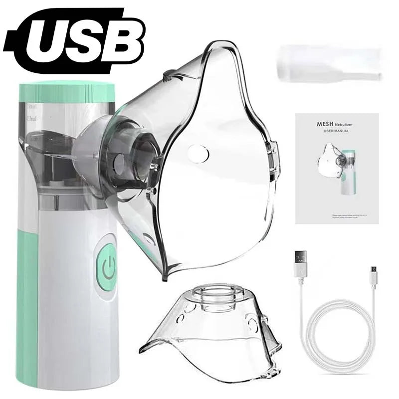 LINGKUN Portable Mesh Nebulizer – Silent Handheld Asthma Inhaler for Adults & Children