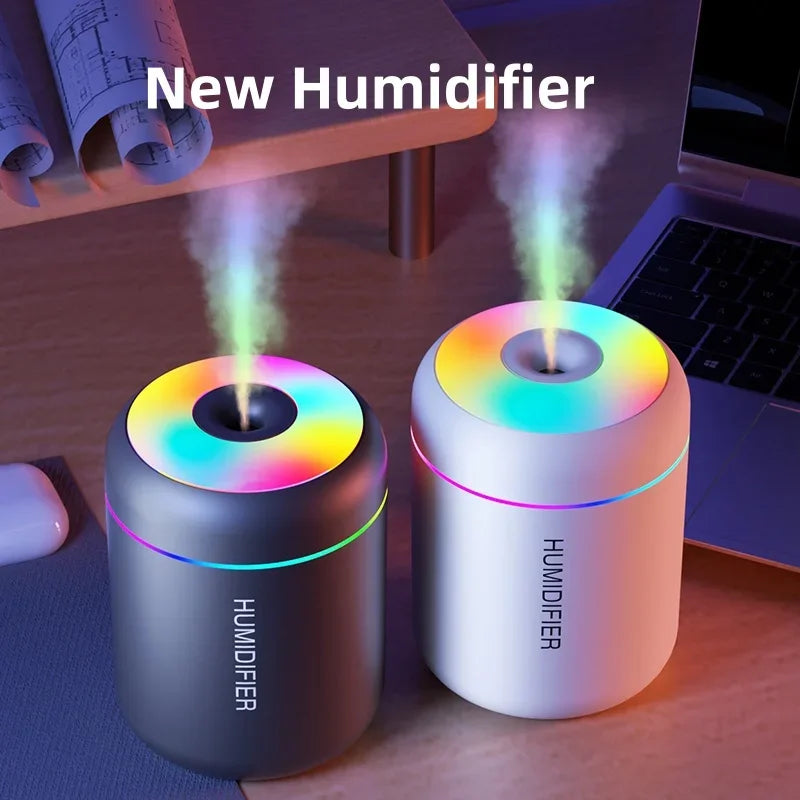 180ml Mini Air Humidifier – USB Electric Aroma Diffuser & Essential Oil Mist Maker | LED Light Aromatherapy Purifier for Car, Home & Bedroom