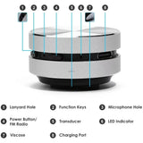 OEING Bone Conduction Bluetooth Speaker – Portable Wireless Metal Mini Speaker with FM Radio