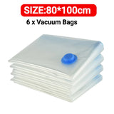 Reusable Vacuum Storage Bags with Hand Pump – Space Saving Clothes & Blanket Organizer