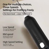 2-in-1 Electric Milk Frother & Egg Beater – Wireless Handheld Coffee Foam Maker with 3 Speeds & Type-C Charging