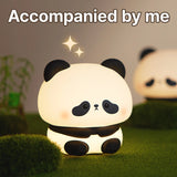 Cute Panda LED Night Light – Rechargeable Soft Silicone Lamp with Color Changing Light