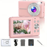 STUOGYUM DC403 4K Digital Camera for Photography - 50MP CMOS Sensor with 16X Digital Zoom, 2.4" LCD Screen, 1080P Video Recording | Compact Camera for Beginners & Kids
