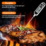 Digital Food Thermometer with Stainless Steel Probe – Instant Read Kitchen & BBQ Temperature Gauge