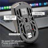 SMAILWOLF Wireless Gaming Mouse - 12000 DPI Bluetooth Rechargeable with 6 Buttons & RGB Backlight | Ergonomic Right-Handed Design for PC & Laptop