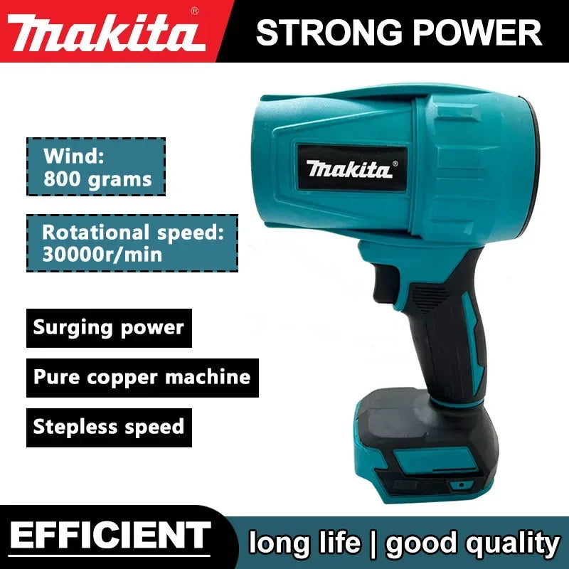 Makita-Compatible 18V Cordless Blower | 30,000 RPM Violent Air Blaster for Workshop & Home Cleaning | Portable Dryer for Dust, Keyboard, and Car Detailing