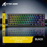Attack Shark X68HE Mechanical Gaming Keyboard - 68-Key Hot-Swappable with 8000Hz Polling & PBT Keycaps | RGB Backlit Wired Keyboard for FPS & Competitive Gaming