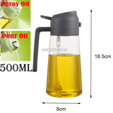 Dual-Function Oil Spray Bottle – Refillable Olive Oil Dispenser for Cooking & Air Fryer