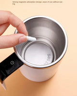 Self-Stirring Coffee Mug 380ml – Automatic Electric Mixing Cup with Temperature Display (USB Charging)