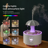 Raindrop Aroma Diffuser & Ultrasonic Humidifier – 300ML Essential Oil Diffuser with LED Lamp & Remote Control
