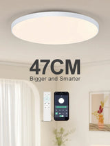 MARPOU Smart Ceiling Light LED - Dimmable Modern Ceiling Lamp with APP & Remote Control | 3 Size Options, 3000K-6500K Color Temperature, 20%-100% Brightness