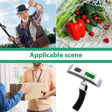 Digital LED Hanging Scale | Portable 50kg/110lb Battery-Powered Luggage & Fishing Scale | CE Certified Handheld Weighing Device