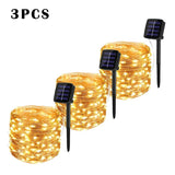 LED Solar Garden Fairy String Lights | Waterproof Outdoor Twinkle Lights for Christmas, Patio & Parties