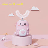Kids U-Shaped Electric Toothbrush – 360° Sonic Rechargeable Silicone Toothbrush for Children