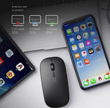 Rechargeable Bluetooth Wireless Mouse – Silent Ergonomic USB Mouse for Laptop, PC & Tablet