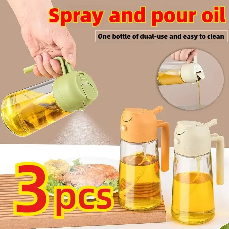 Dual-Function Oil Spray Bottle – Refillable Olive Oil Dispenser for Cooking & Air Fryer