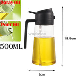 Dual-Function Oil Spray Bottle – Refillable Olive Oil Dispenser for Cooking & Air Fryer
