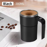 Self-Stirring Coffee Mug 380ml – Automatic Electric Mixing Cup with Temperature Display (USB Charging)