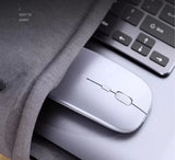 Rechargeable Bluetooth Wireless Mouse – Silent Ergonomic USB Mouse for Laptop, PC & Tablet