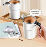 Self-Stirring Coffee Mug 380ml – Automatic Electric Mixing Cup with Temperature Display (USB Charging)