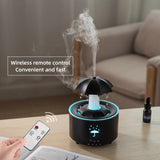 Raindrop Aroma Diffuser & Ultrasonic Humidifier – 300ML Essential Oil Diffuser with LED Lamp & Remote Control