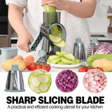 3-in-1 Rotary Cheese Grater & Vegetable Slicer – Manual Stainless Steel Kitchen Cutter Tool