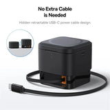 25W 3-in-1 Magnetic Wireless Charging Station | 360° Rotatable Stand for iPhone, AirPods & Apple Watch | Foldable Fast Charger with Retractable Cable