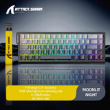 Attack Shark X68HE Mechanical Gaming Keyboard - 68-Key Hot-Swappable with 8000Hz Polling & PBT Keycaps | RGB Backlit Wired Keyboard for FPS & Competitive Gaming