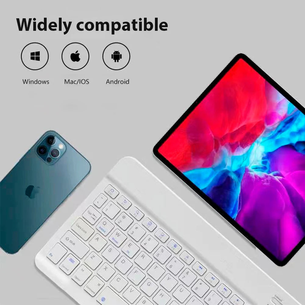 EMTRA Bluetooth Wireless Keyboard & Mouse Combo – Ultra-Slim Rechargeable Keyboard for iPad, Tablet & Laptop
