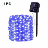 LED Solar Garden Fairy String Lights | Waterproof Outdoor Twinkle Lights for Christmas, Patio & Parties