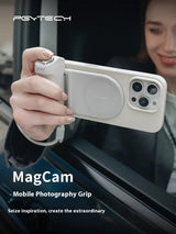 PGYTECH MagCam Mobile Phone Camera Handle – 3000mAh Bluetooth Remote Grip with MagGlow Magnetic Fill Light for Smartphones