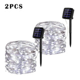 LED Solar Garden Fairy String Lights | Waterproof Outdoor Twinkle Lights for Christmas, Patio & Parties