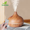 Wood Grain Ultrasonic Air Humidifier 500ml – 5-in-1 Essential Oil Diffuser with 7 LED Colors, Timer & Remote | HUMI Brand