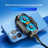 FS01 Dual Fan Mobile Phone Cooler – Fast 10s Cooling Gaming Radiator with Wireless Battery