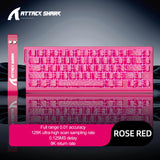 Attack Shark X68HE Mechanical Gaming Keyboard - 68-Key Hot-Swappable with 8000Hz Polling & PBT Keycaps | RGB Backlit Wired Keyboard for FPS & Competitive Gaming