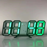 3D LED Digital Alarm Clock with Large Display | Wall or Desktop Clock with 3-Level Brightness Adjustable, Calendar & Snooze Function | Plug-in USB Powered
