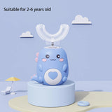 Kids U-Shaped Electric Toothbrush – 360° Sonic Rechargeable Silicone Toothbrush for Children