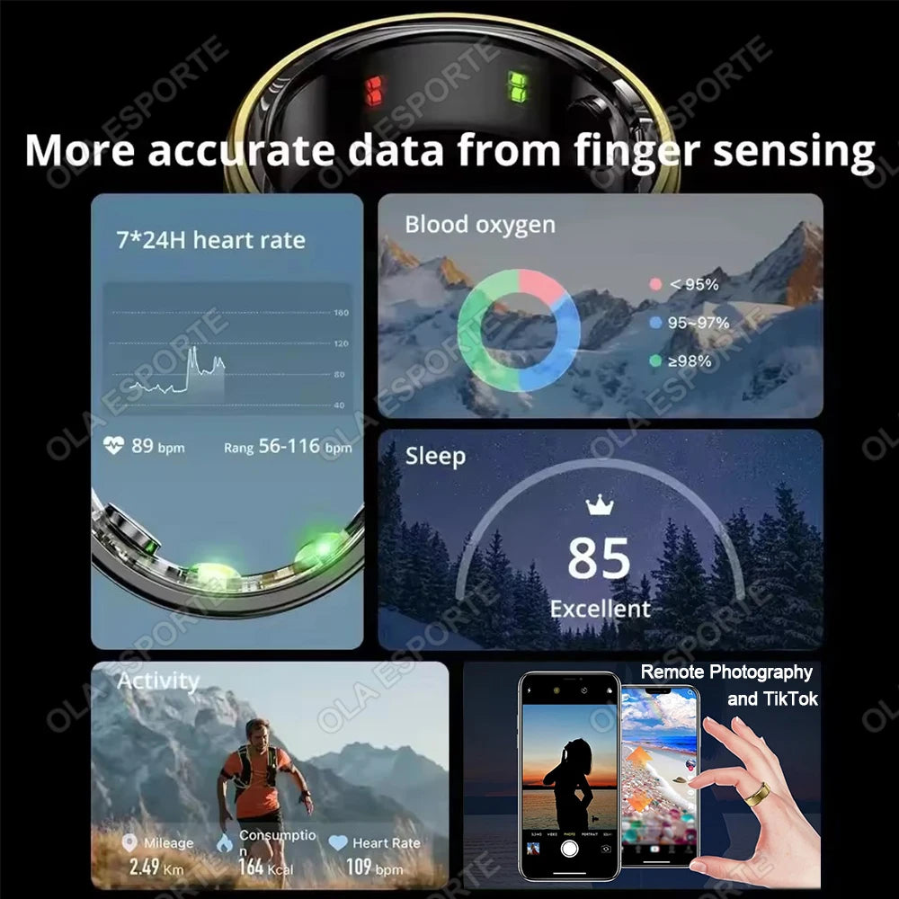 Ola Esporte Smart Health Ring – Fitness, Sleep & Heart Rate Tracker Waterproof 5ATM