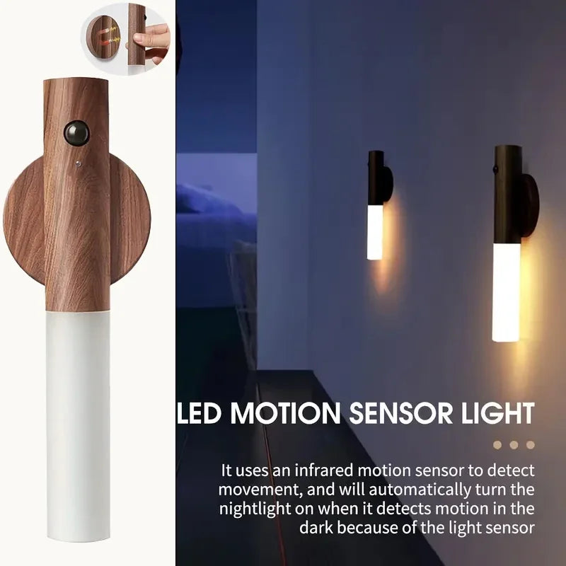 Smart Motion Sensor Night Light – Rechargeable LED Ambient Wall & Cabinet Light for Bedroom, Nursery, Hallway, and Kitchen Decor