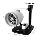 NIKOLATOY Creative Desktop USB Airplane Engine Turbo Jet Fan with Wireless Charging – 48-Hour Shippin