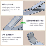YYLM N8 Adjustable Aluminum Laptop Stand – Foldable Portable Cooling Stand for MacBook & Notebook