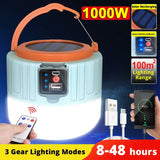 NEWBIRTH Solar LED Camping Lantern – Rechargeable Waterproof Light with Power Bank & Remote Control