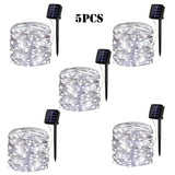 LED Solar Garden Fairy String Lights | Waterproof Outdoor Twinkle Lights for Christmas, Patio & Parties