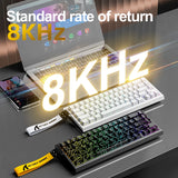Attack Shark X68HE Mechanical Gaming Keyboard - 68-Key Hot-Swappable with 8000Hz Polling & PBT Keycaps | RGB Backlit Wired Keyboard for FPS & Competitive Gaming