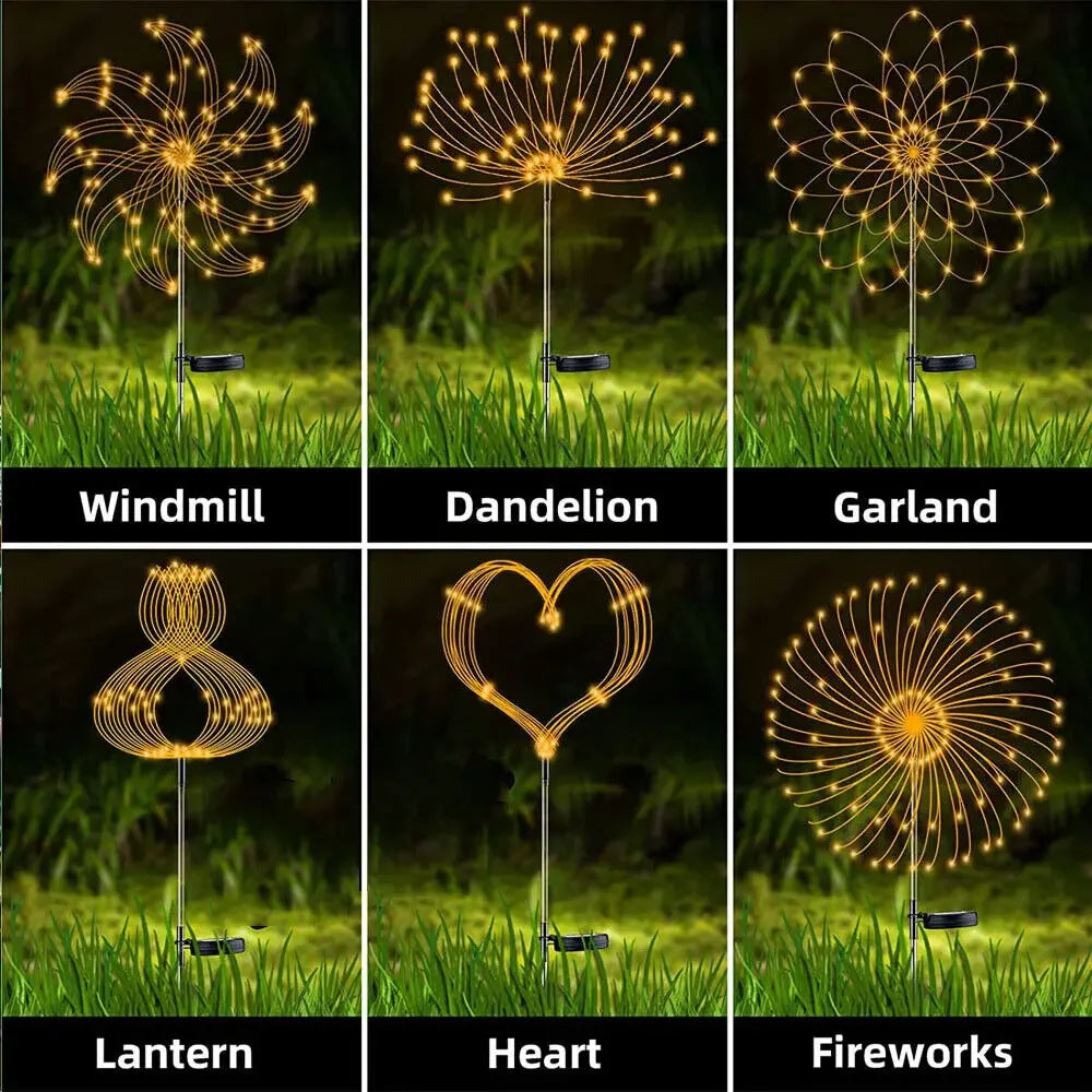 Solar Firework Garden Lights – Waterproof LED Decorative Outdoor Lights for Lawn, Patio & Pathway
