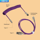 Mechanical Keyboard Coiled Cable USB Type-C – Aviator Connector Custom Keyboard Cable (Max 3A)