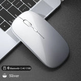 Rechargeable Bluetooth Wireless Mouse – Silent Ergonomic USB Mouse for Laptop, PC & Tablet